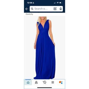 NWT IWEMEK Convertible Backless Evening Halter Maxi Prom Dress Multi-Way Wrap XL